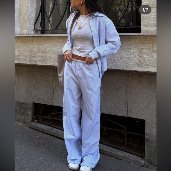 Blue Boxer Pants - Picture 1 of 3